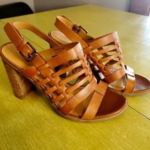 Franco Sarto high heeled sandals tan 8.5
